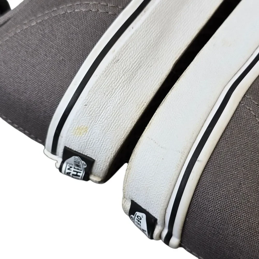 Vans Men's 12 Low-Top Gray Canvas Skate Sneakers 721356